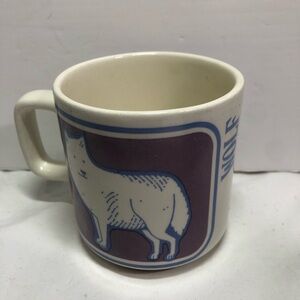 Vintage Critters Crown Lynn "Wolf" mug made in New Zealand